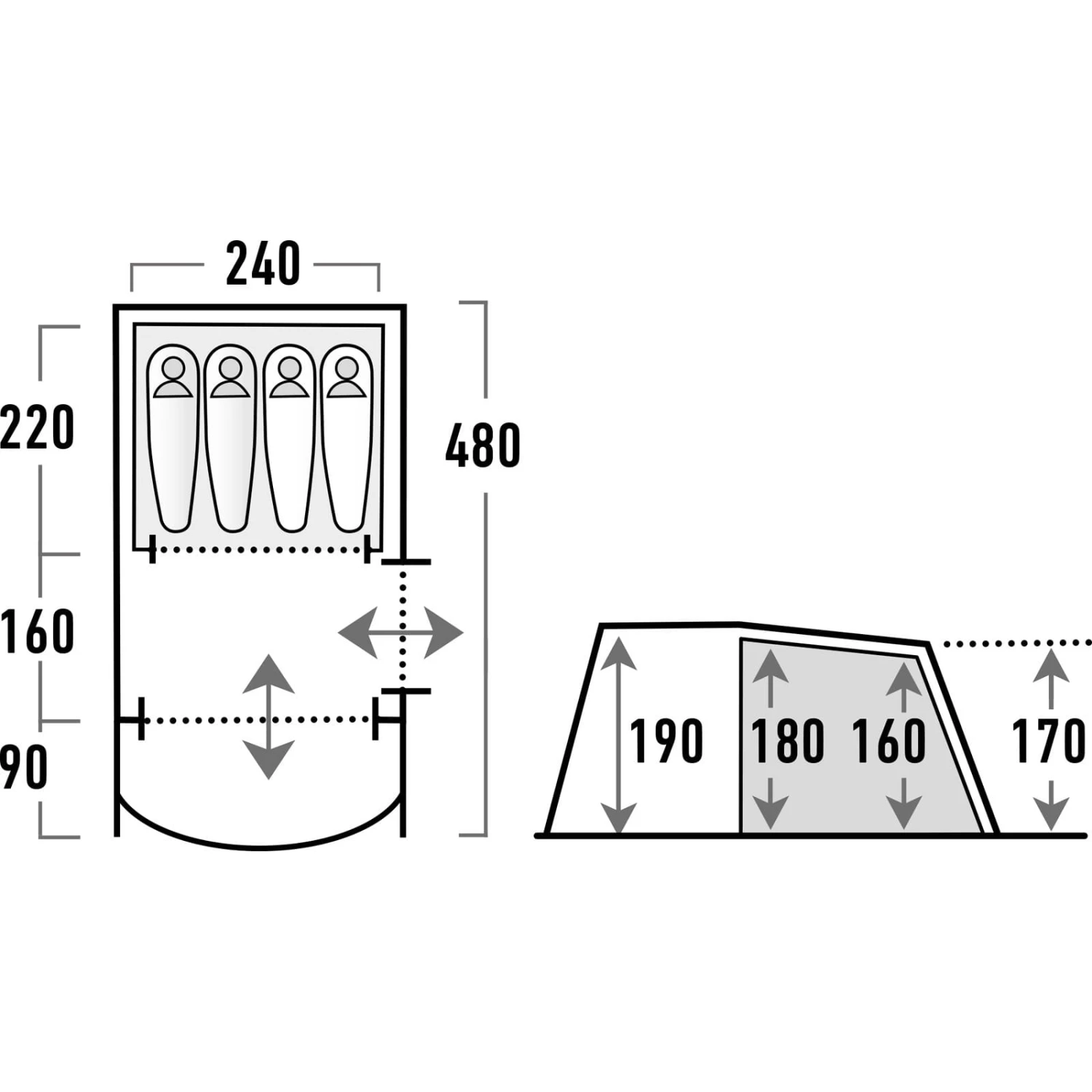 HIGH PEAK Brixen 4.0 - Familienzelt 2 HIGH PEAK Brixen 4.0 - Familienzelt – Bild 2