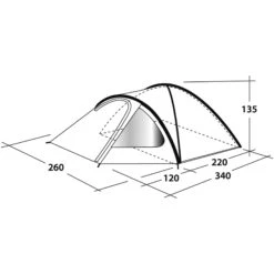 Outwell Cloud 4 - Vier-Personen-Zelt -TrekGear Verkaufs-Shop outwell cloud 4 vier personen zelt green grey rl 150176 1