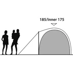 Outwell Cloud 5 - Fünf-Personen-Zelt -TrekGear Verkaufs-Shop outwell cloud 5 fuenf personen zelt green grey rl 150177 2