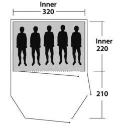 Outwell Earth 5 - Fünf-Personen-Tunnel-Zelt -TrekGear Verkaufs-Shop outwell earth 5 fuenf personen tunnel zelt green grey rl 150173 1