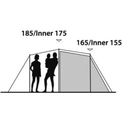 Outwell Earth 5 - Fünf-Personen-Tunnel-Zelt -TrekGear Verkaufs-Shop outwell earth 5 fuenf personen tunnel zelt green grey rl 150173 2