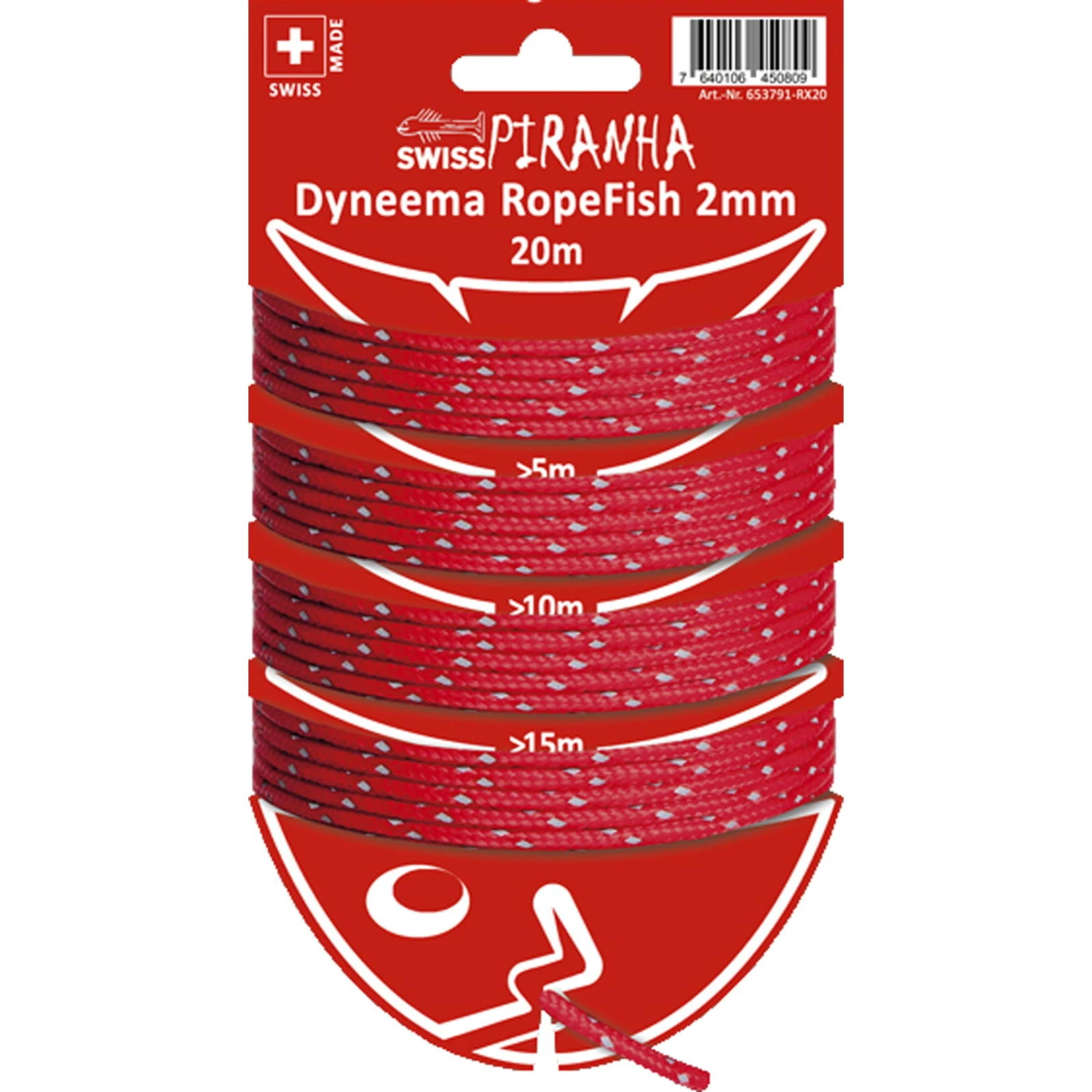 SwissPiranha Dyneema RopeFish 20 M - Schnur 1 SwissPiranha Dyneema RopeFish 20 M - Schnur