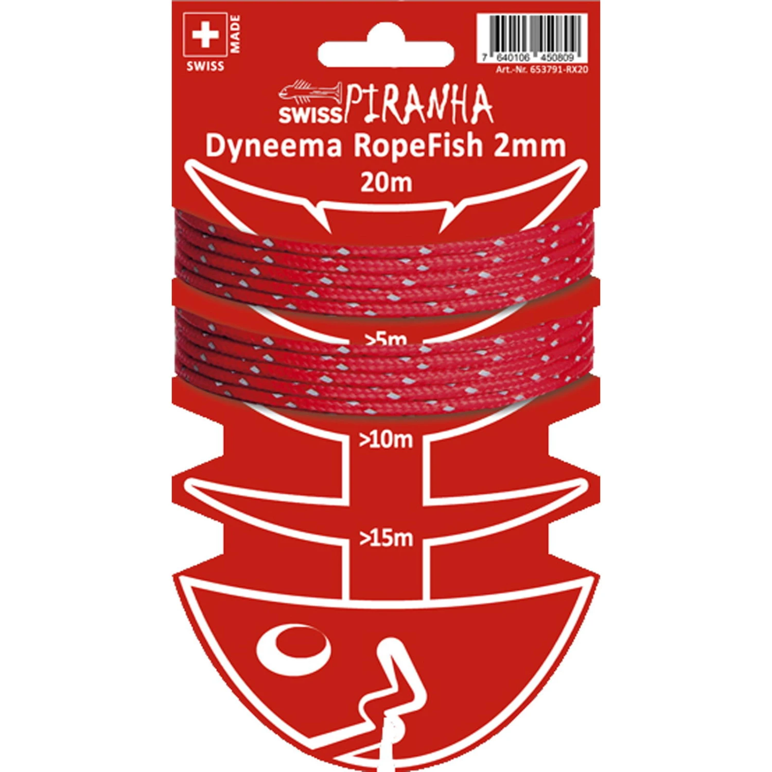 SwissPiranha Dyneema RopeFish 20 M - Schnur 2 SwissPiranha Dyneema RopeFish 20 M - Schnur – Bild 2