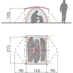VAUDE Campo 3P - Drei-Personen-Zelt -TrekGear Verkaufs-Shop vaude campo 3p drei personen zelt vau 14223 1700 6