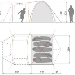 VAUDE Campo Casa XT 5P - Fünf-Personen-Zelt -TrekGear Verkaufs-Shop vaude campo casa xt 5p fuenf personen zelt vau 14229 1700 7