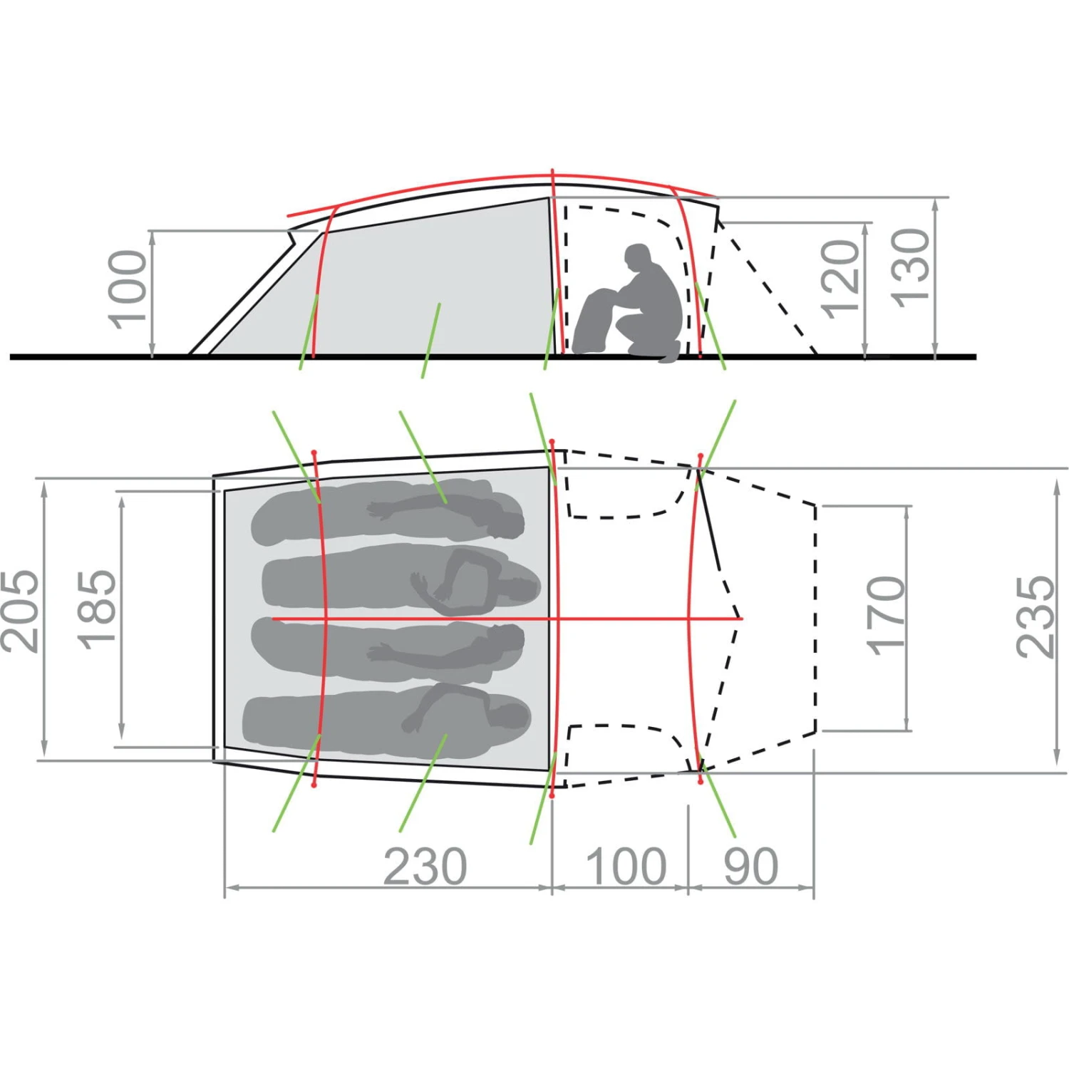 VAUDE Mark XT 4P - Expeditionszelt 2 VAUDE Mark XT 4P - Expeditionszelt – Bild 2