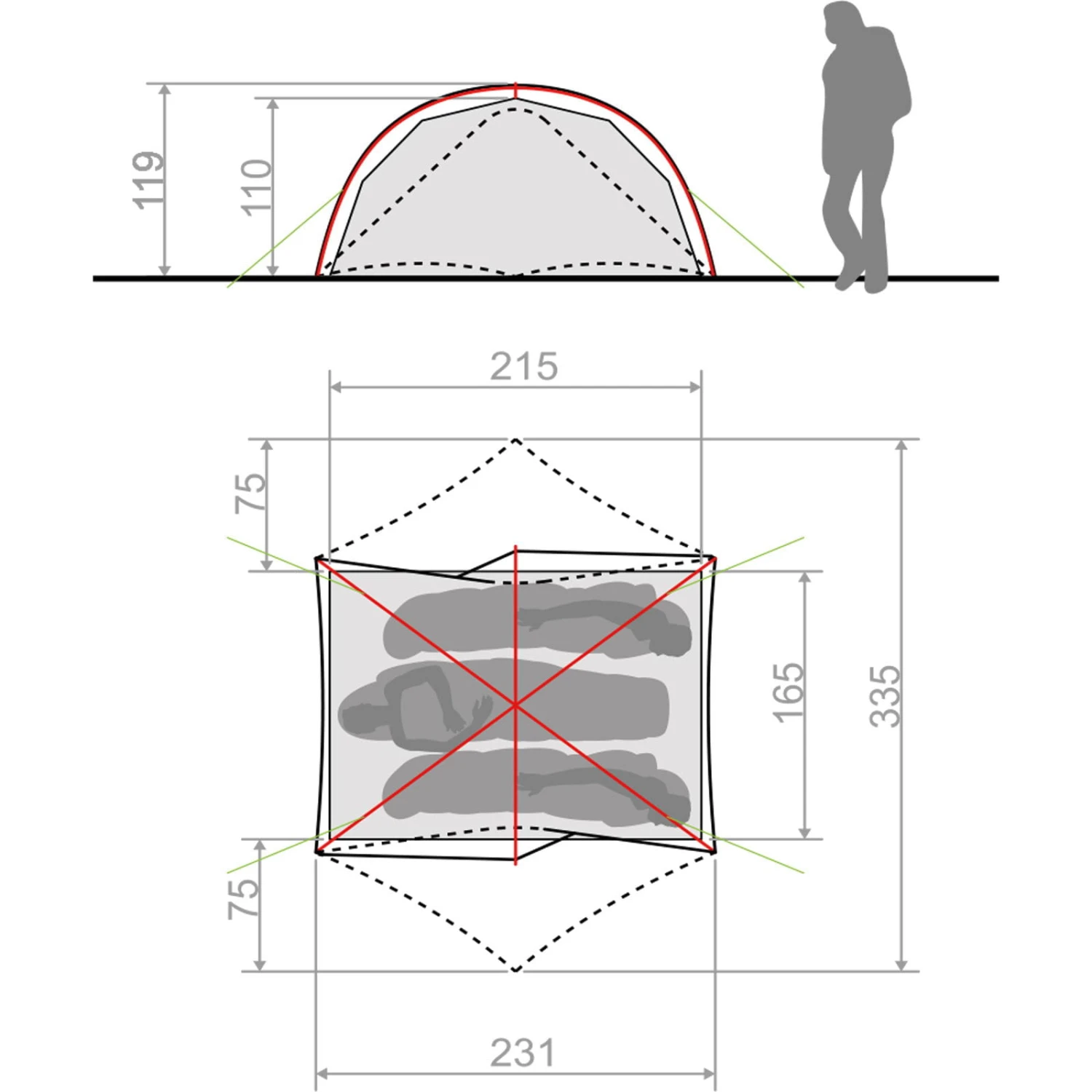 VAUDE Space Seamless 2-3P - Zelt 4 VAUDE Space Seamless 2-3P - Zelt – Bild 4