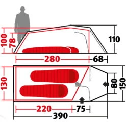 Wechsel Tempest 2 Zero-G - 2-Personen-Zelt -TrekGear Verkaufs-Shop wechsel tempest 2 zero g personen zelt green wec 231051 2