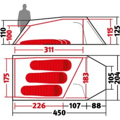 Wechsel Tempest 3 Zero-G - 3-Personen-Zelt -TrekGear Verkaufs-Shop wechsel tempest 3 zero g personen zelt green wec 231052 2